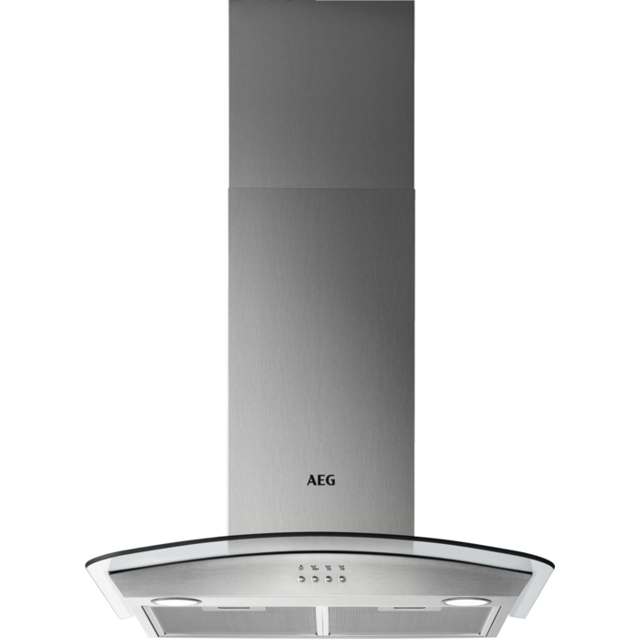 AEG DTB3653M 60 cm gebogener Glasschornsteinkocher Motorhaube